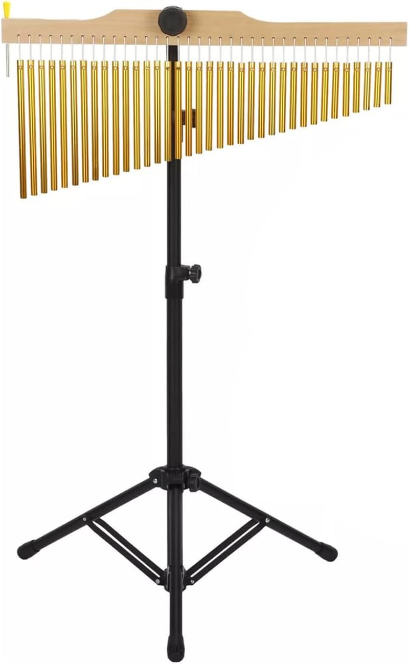 AIMALL 36-Tone Wind Chime Tree Percussion Instrument with Metal Rods and Wooden Frame for Orff Classroom Stage Performance Music Therapy 22.83X46.45In image number 6