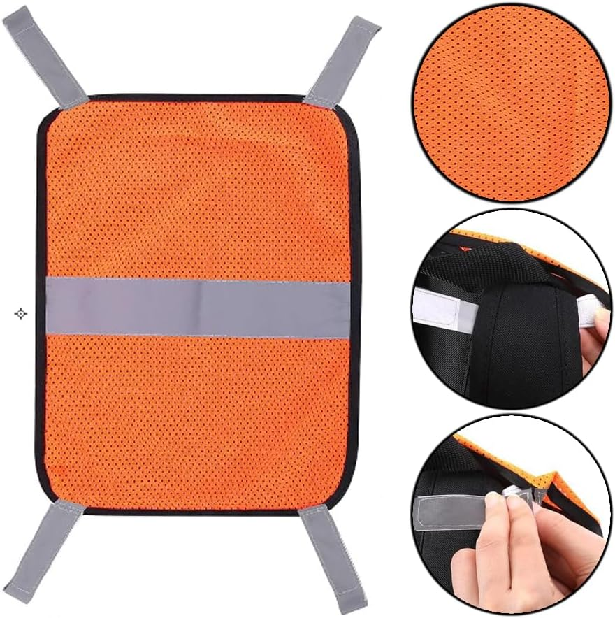 Orange Backpack Cover,9 X 20 High Visibility Hunting Mesh Cover, Hunting Safety Panel Attaches | Outdoor Equipment with Reflective Strips for Hunting Camping Tents Blinds Gear image number 1