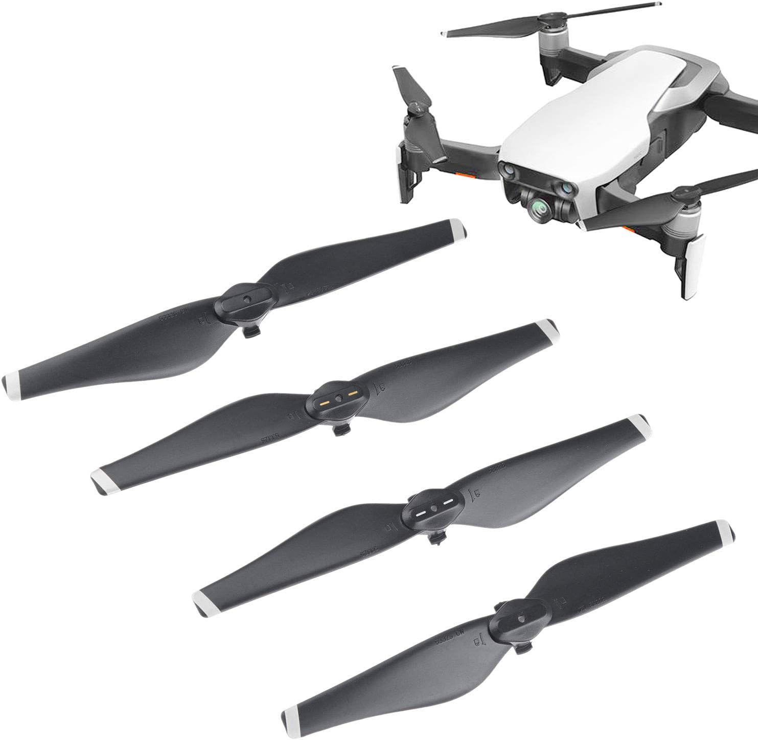 Camkix Propellors Blades for DJI Mavic Air - 4 Blades or 8 Blades (Black) (8 Blades - 2 Sets (Black))
