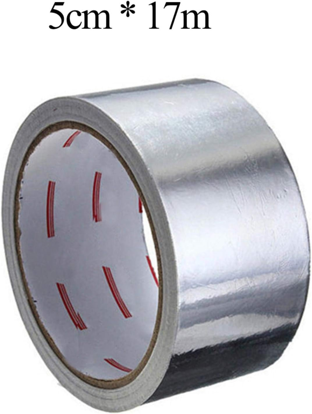 Aluminium Foil Adhesive Tape Adhesive Sealing Tape Heat Pipe Repair High Temperature Resistant Metal Roll Silver 5CM 17M Refined Pisole