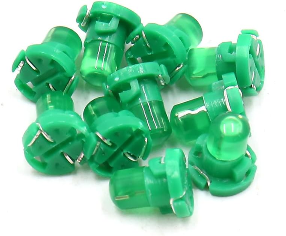 Uxcell 10Pcs T4.2 Green LED Dashboard Panel Gauge Light Lamp Bulb for Car Interior image number 1