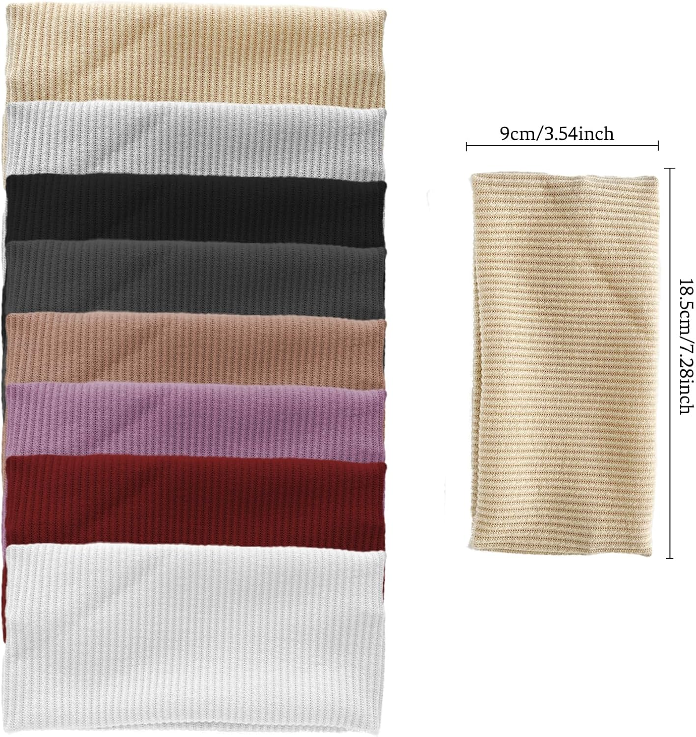 Zcbzbn 8 Pieces Women'S Headbands, Non-Slip Sports Headbands, Elastic Hair Bands, Knitted Women'S Hair Elastics, Fashion Hair Accessories, Yoga Running Fitness Helmet Bands image number 3