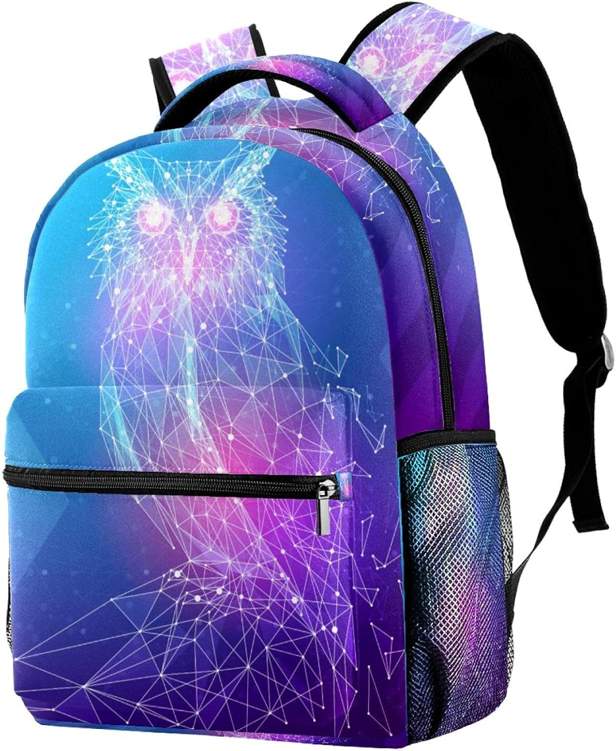 Owl Bird in the Form of a Starry Sky Backpack Students Shoulder Bags Travel Bag College School Tote Backpacks image number 5