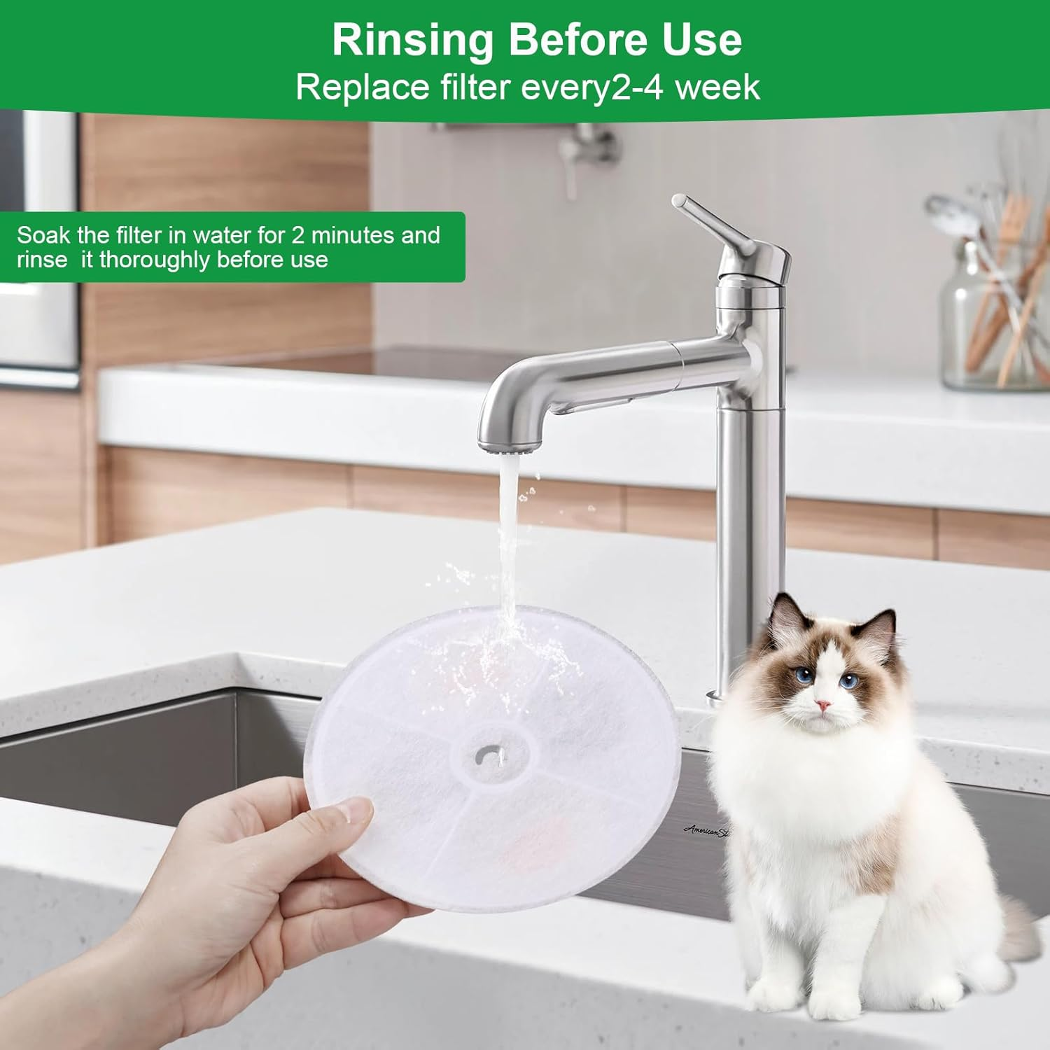 Upgraded Filter Units 3.0 for PET Cat Water Fountains E Versweet 2S/3/3 Pro,E Versweet Solo/Solo SE, Replacement Filters (10 Pcs)