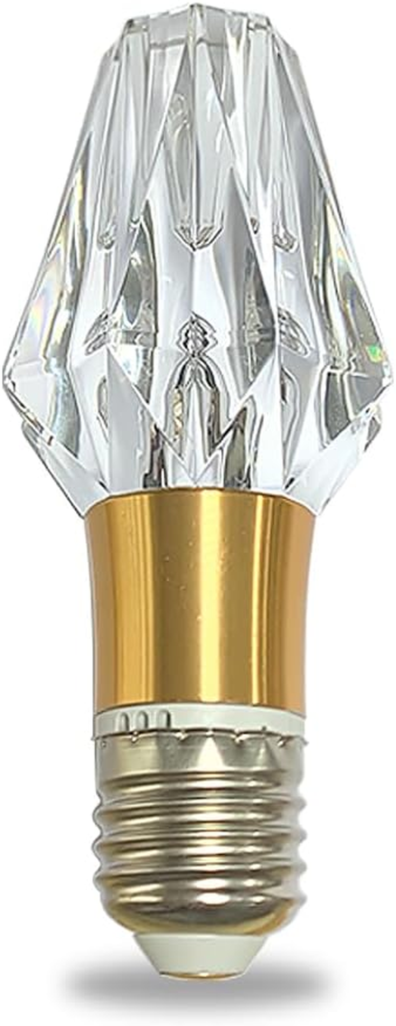 Linqzxz Acrylic Crystal Light Bulb 5W Edison Screw 85-265V, Warm Light 3000K, E27 Base Professional Decorative Bulb (1 Piece E27-B009)