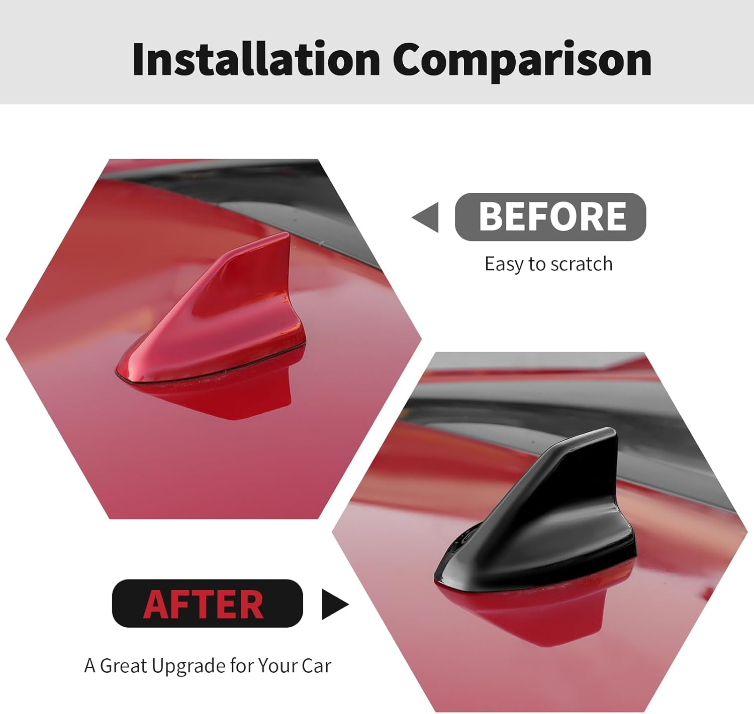 RT-TCZ Roof Antenna Cover Trim Decoration Exterior Accessories for Ford Mustang 2024 2025 (Black) image number 2