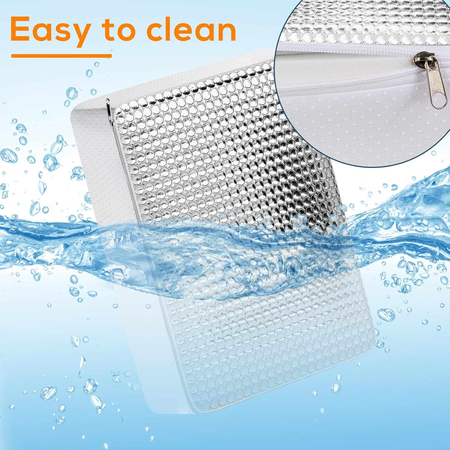 YUNVI RV Skylight Insulator 14X22X2.8,Rv Vent Cover and Skylight Shade,Waterproof RV Vent Insulator Sunroof Pillow for inside Camper Shower image number 4