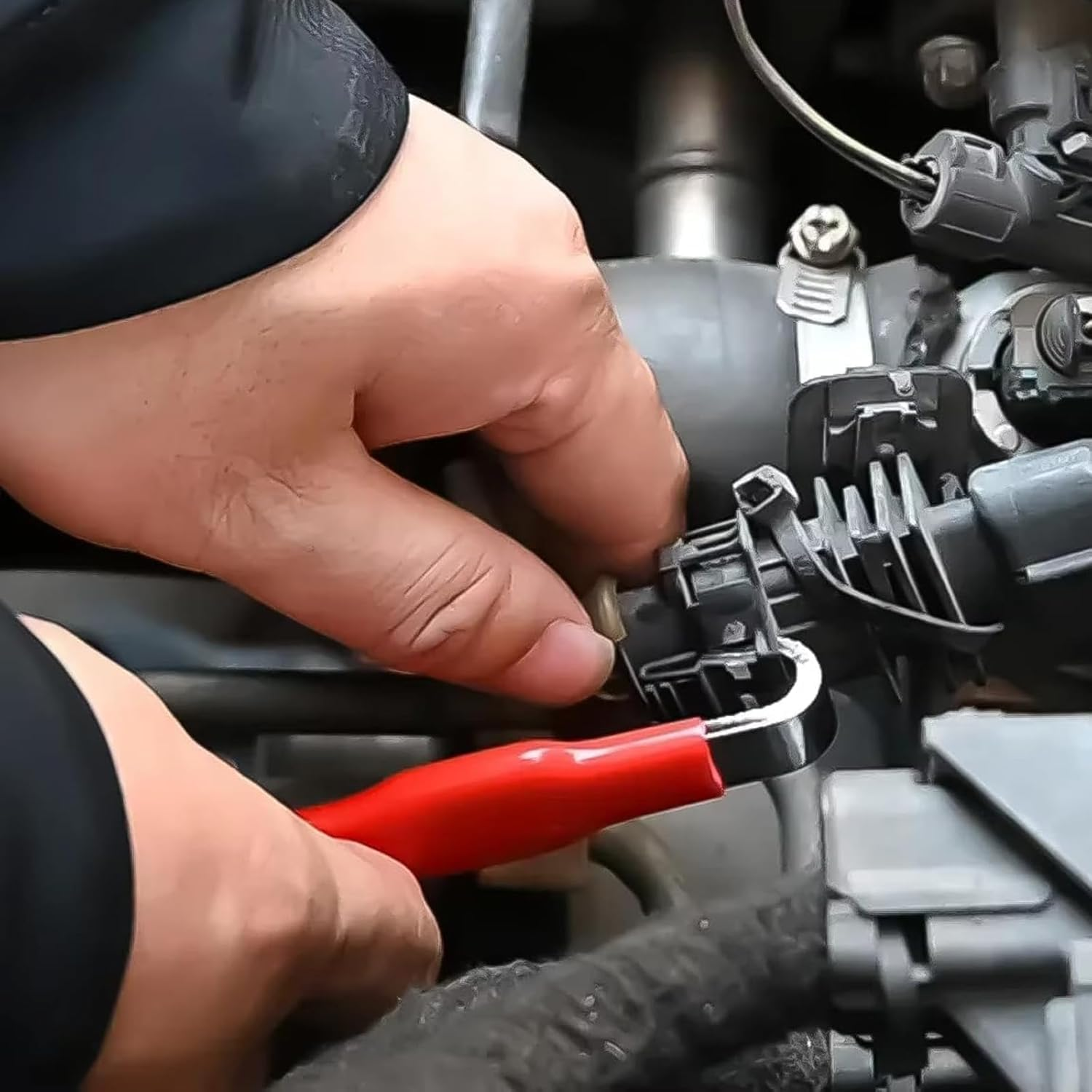 2 Pcs Electrical Disconnect Pliers 13120 Automotive Terminal Connector Remover Tool Fuel Line Pliers Connector Plug Pliers Truck Wiring Harness Repair Universal Fit for Auto Cars Trucks image number 4