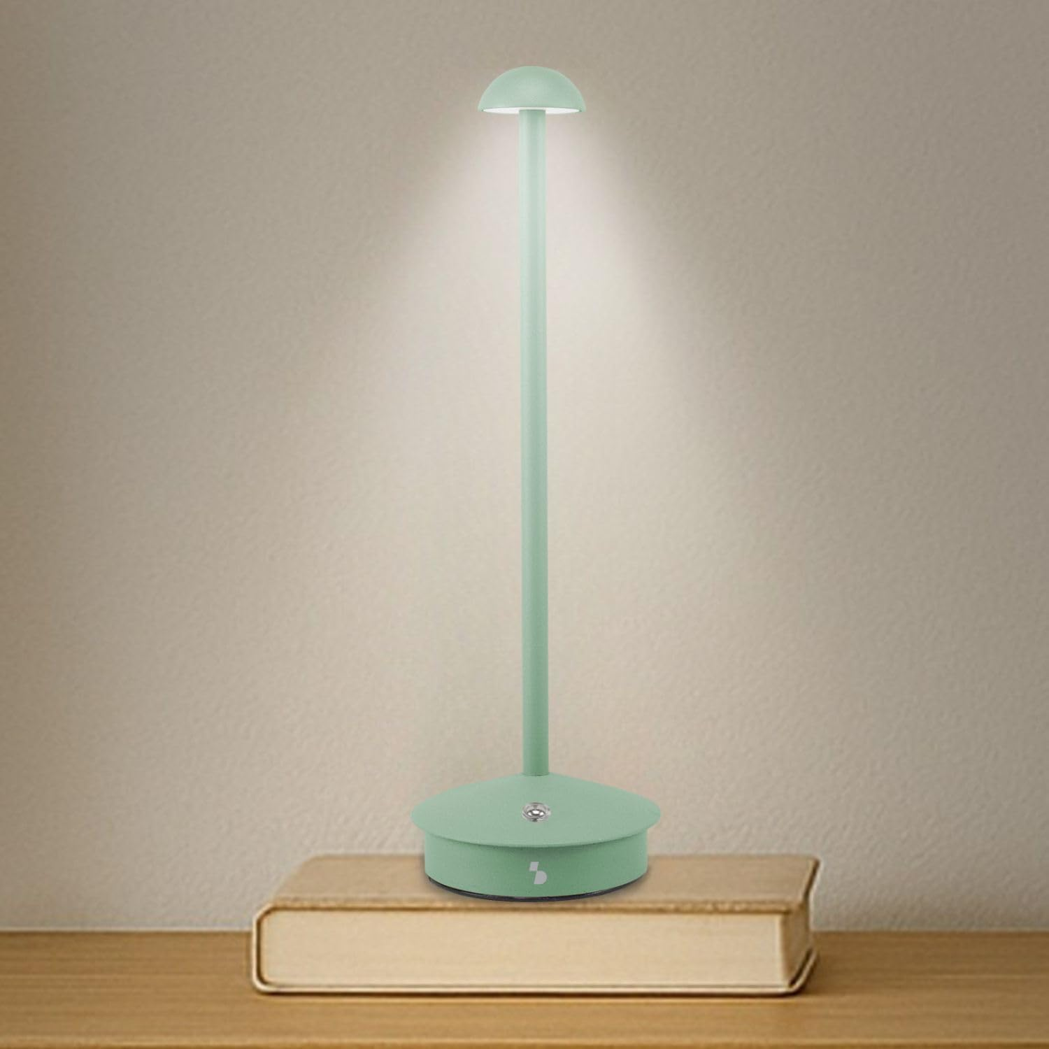 BEPER P207ILI151 Rechargeable Wireless Table Lamp, 3 Colours, Dimmable, USB Type-C Included, Portable for Desk, Bedside or Table.