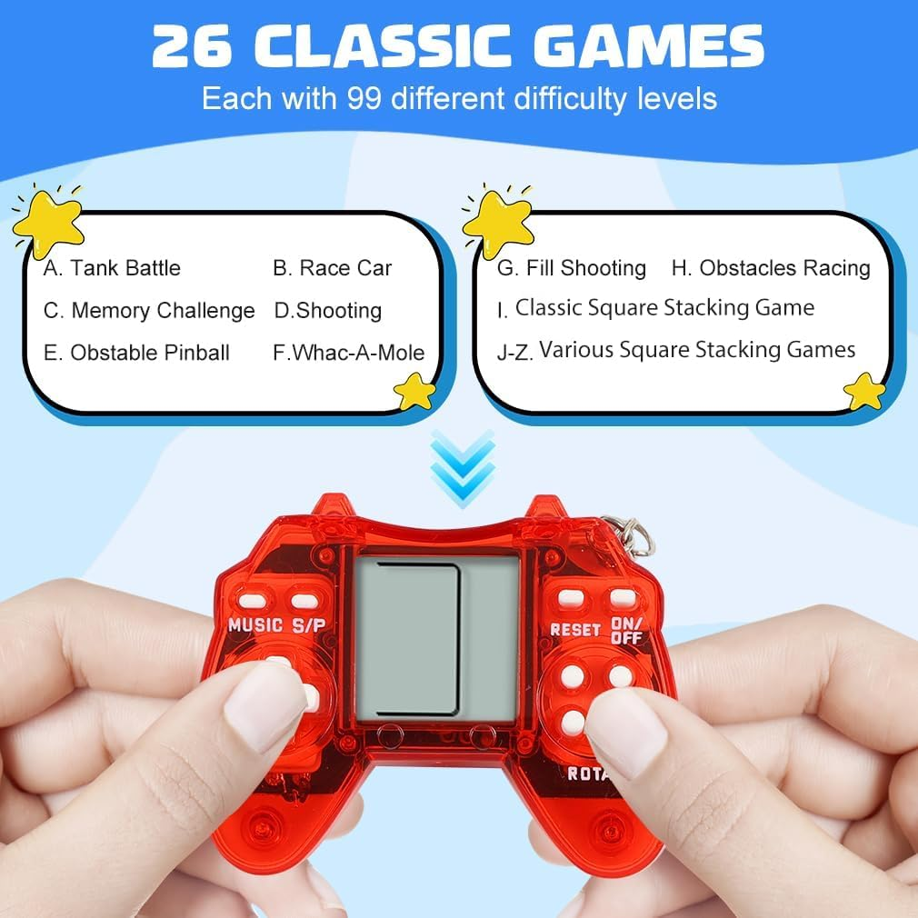 12 PCS Video Game Party Favors, Video Game Keychain Birthday Gaming Party Supplies Goodie Bag Stuffers Gift Idea for Kids image number 2