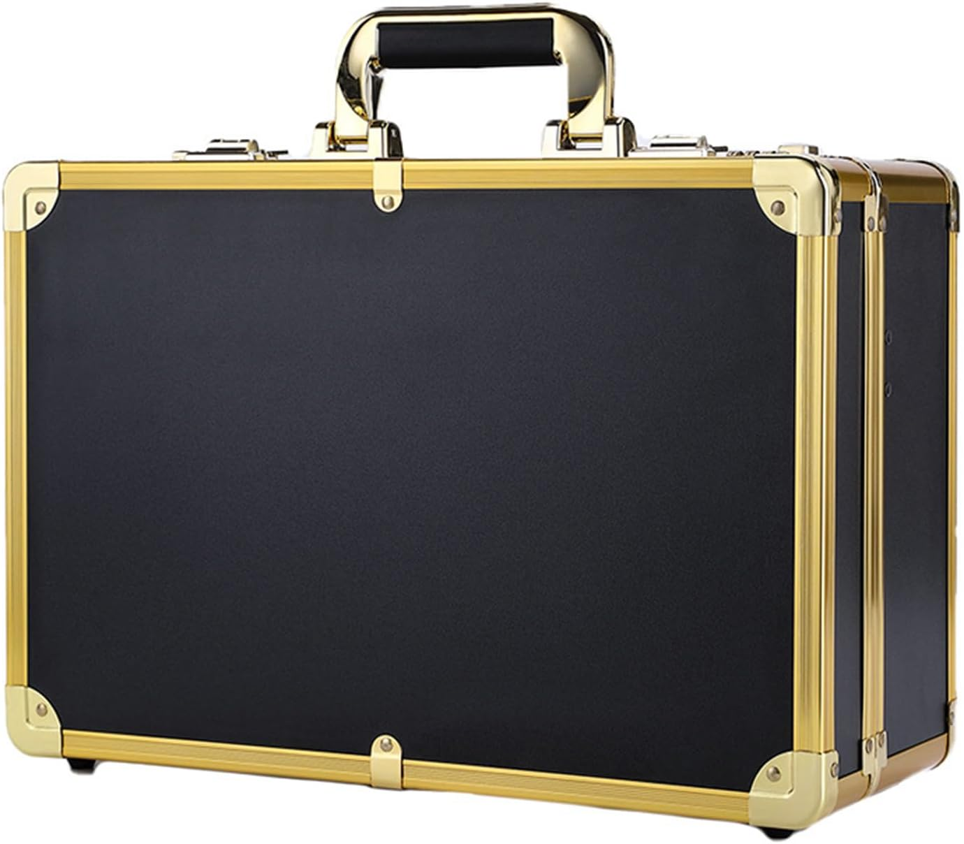 Namolit Hairdressing and Makeup Lockbox Large Capacity Hairdressing Tool Storage Bag with Password Lock Multi-Functional Storage Toolbox Gold image number 6