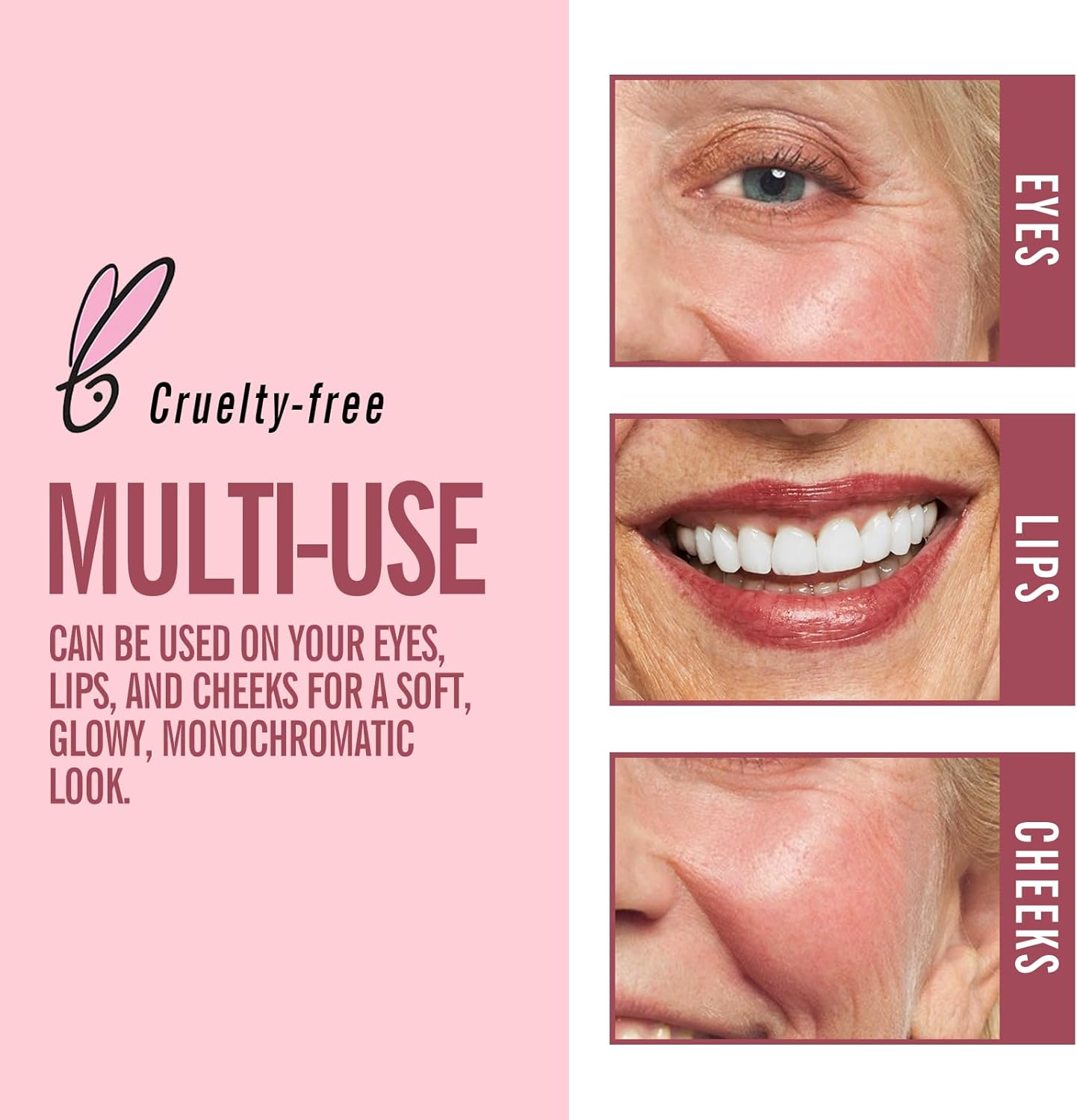 KIMUSE Multi Stick Trio Face Makeup, Cream Blush & Highlight Stick & Moisturizer Makeup Sticks for All Skin image number 3