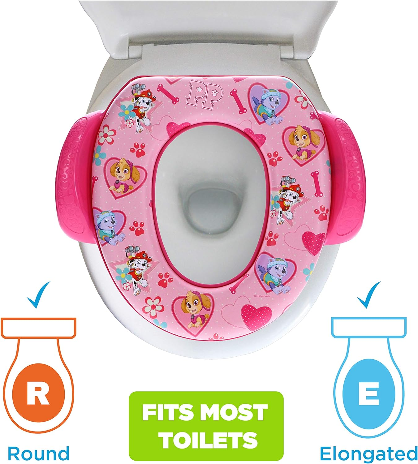 Nickelodeon Paw Patrol Skye and Everest Soft Potty Seat for Toilet Training Kids, Pink, Standard image number 5