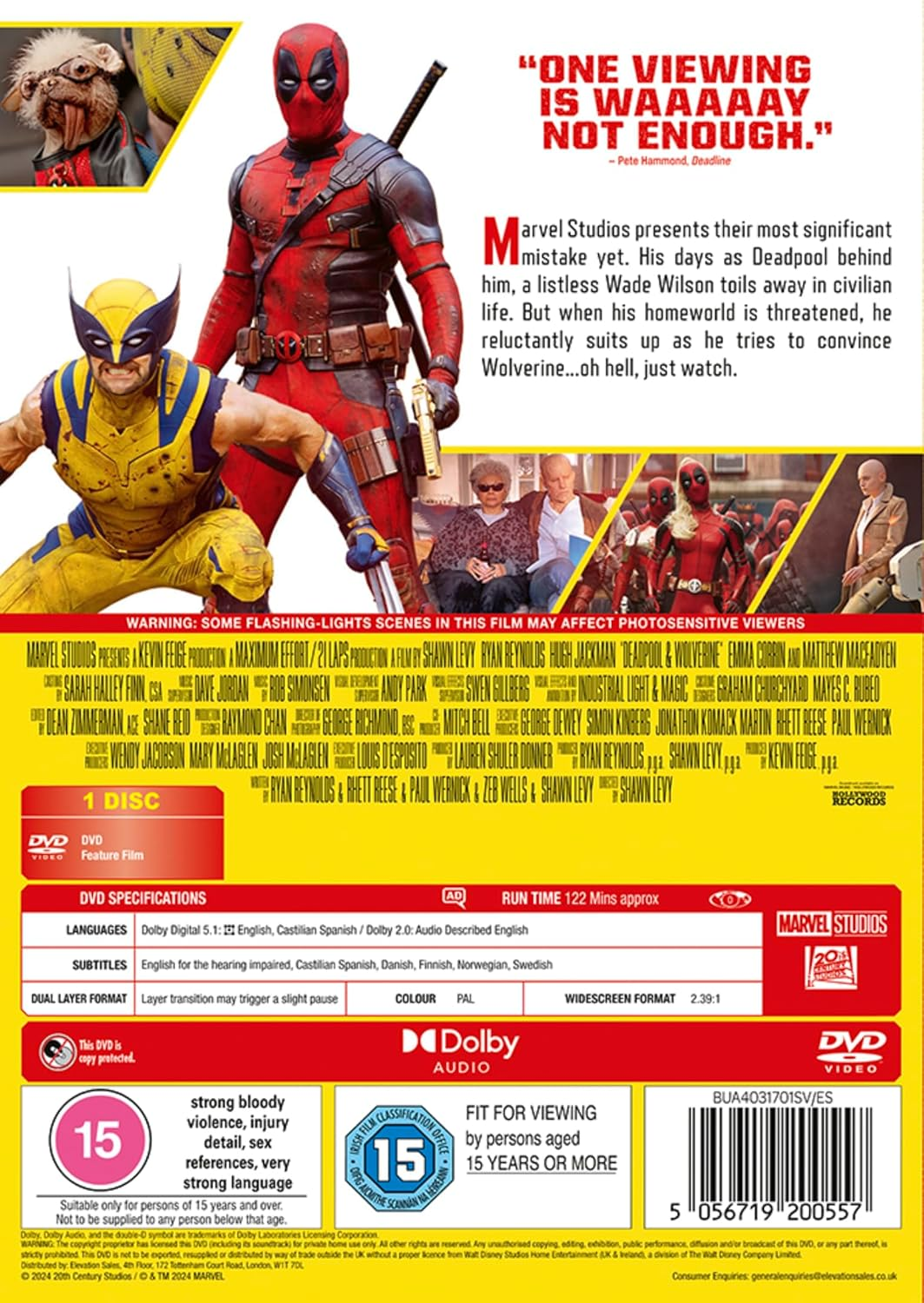 Marvel'S Deadpool & Wolverine [DVD] image number 2