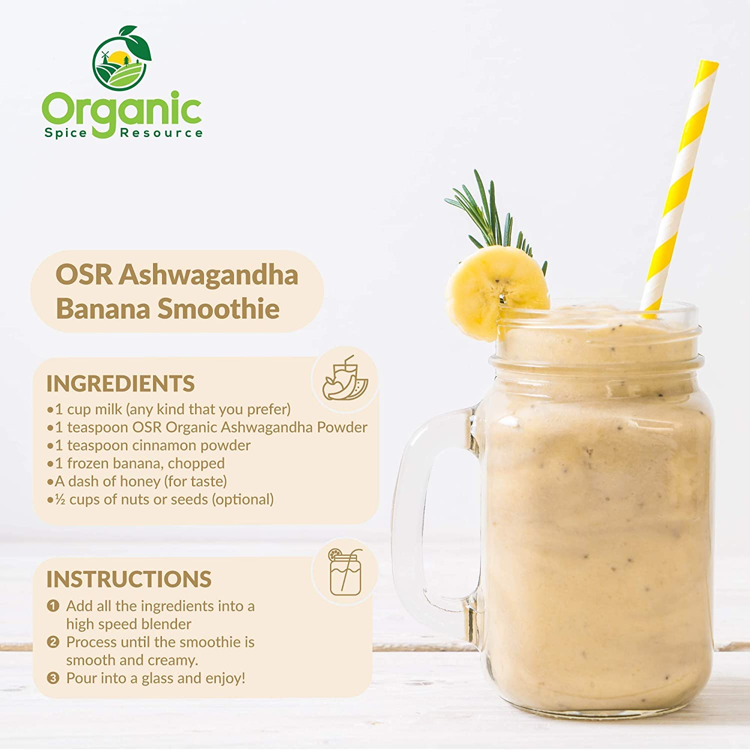 Organic Ashwagandha Root Powder - 1.10 Lbs (17.64 Oz) or 8Oz | Lab Tested for Purity | Resealable Kraft Bag, Non-Gmo, Indian Ginseng, Withania Somnifera -100% Raw from India, by SHOPOSR image number 2