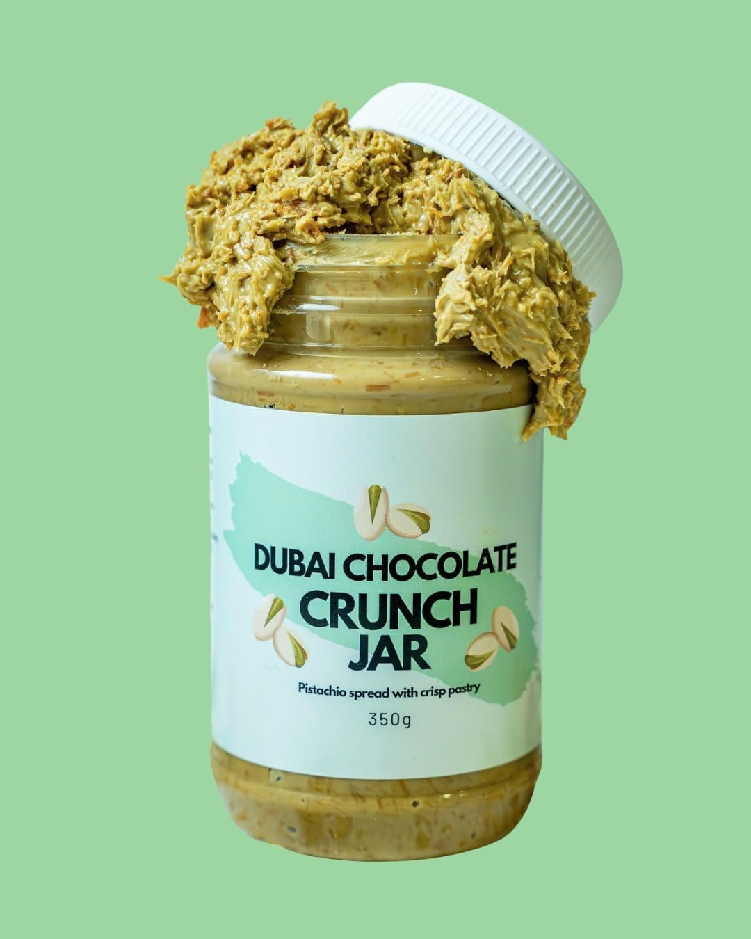Dubai Chocolate Crunch Jar 350G Pistachio Spread with Kataifi image number 1