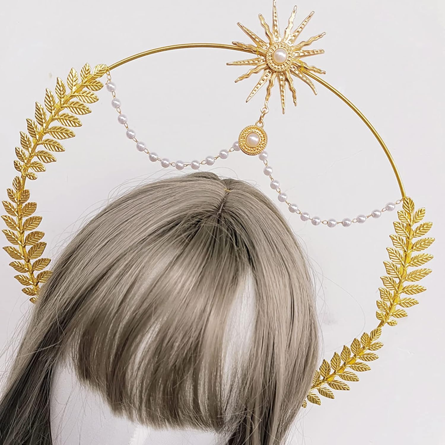 Halo Crown Headband Virgili Wedding Headband Sun Headband Boho Tiara Headdress Party for Women