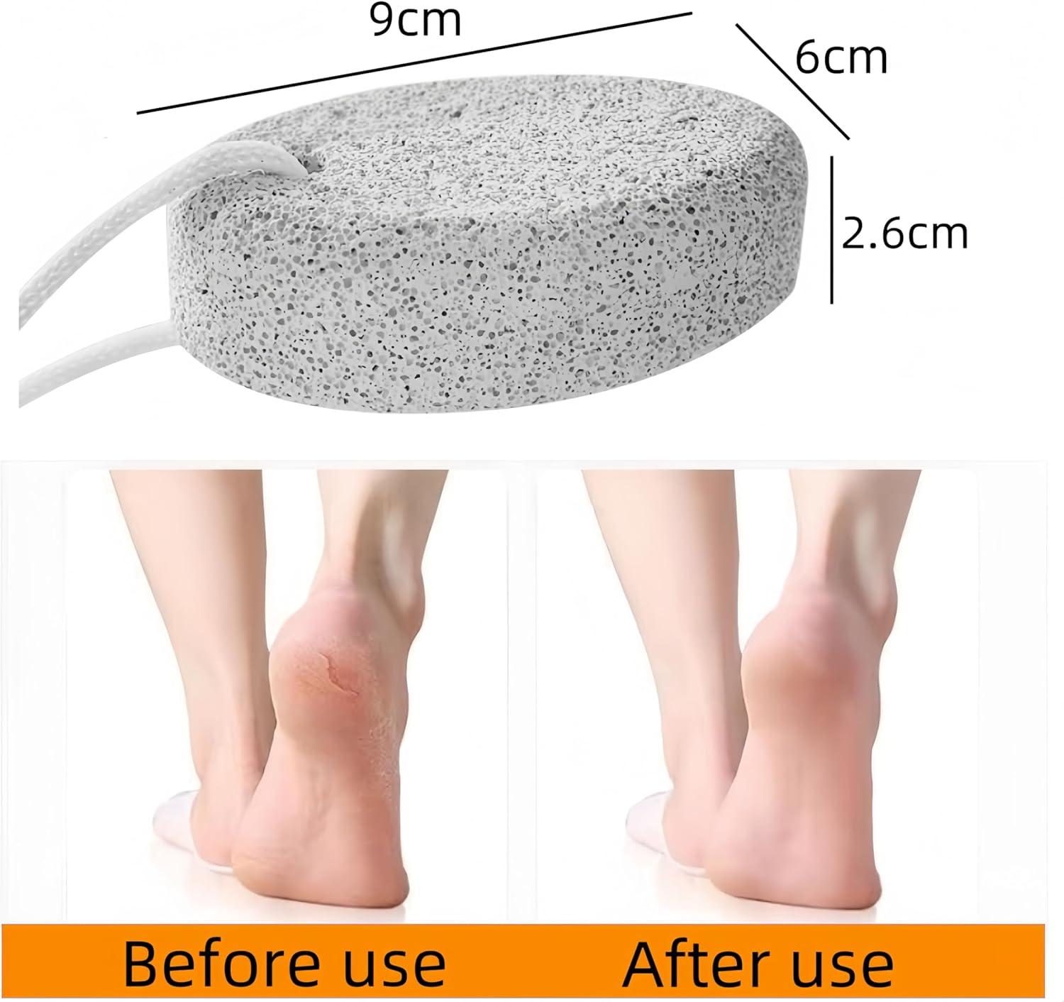 Ai-Oumleef Natural Pumice Stone for Feet, 4PCS Pumice Stone,Lava Pedicure Tools Hard Skin Callus Remover,Remove Dead Skin, Heels, Elbows, Hands image number 1