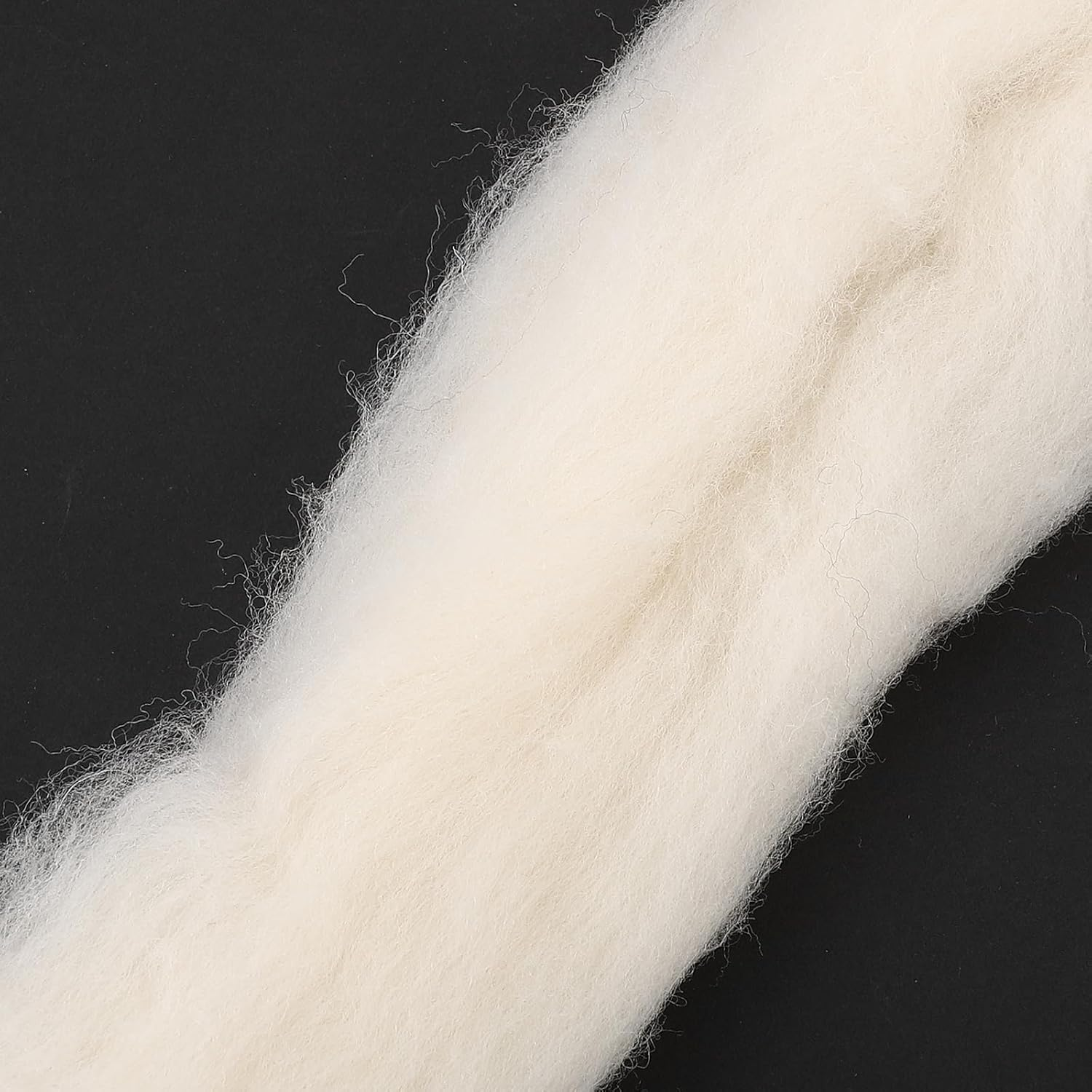 TEHAUX Needle Felting Wool, Natural White Wool Roving for Needle Felting, Wool Roving Yarn, 200G Galatea Soft Fiber for DIY Crafts, Spinning, Weaving, Doll Making, Wet Felting image number 1