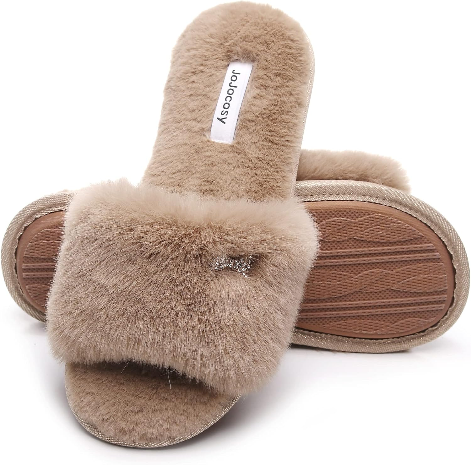 JOJOCOSY Rabbit Model Lady&rsquo;S Comfortable Fuzzy Memory Foam Scuff Women&rsquo;S Fashion Plush Peep-Toe Relaxing Indoor Slippers