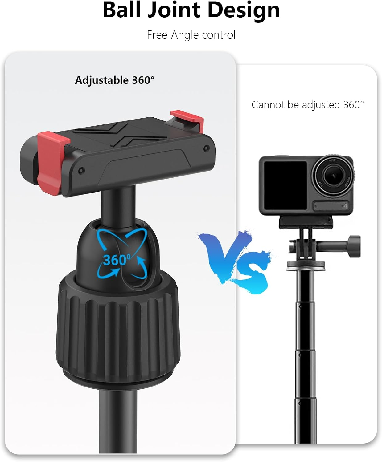 NEOSOU Osmo Action Tripod Stand with Magnetic Quick Release Adapter, Mini 360 Selfie Stick Extension Rod for DJI Osmo 360 Osmo Action 5 Pro 4 3 Accessories image number 2