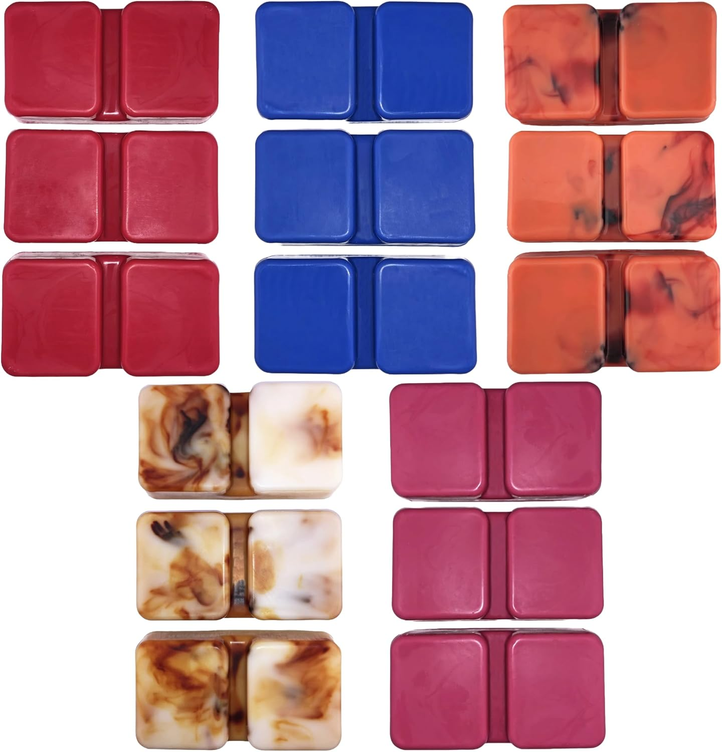 Fall Wax Melts Wax Cubes 5 Pack - Orange Cranberry Blueberry Apple Wax Melts Fall Scents, Soy Blend Fall Scented Wax Melts, Cookie Food Wax Melts (30 Cubes, 11 Oz, Thanksgiving Wax Melts Variety Pack) image number 3