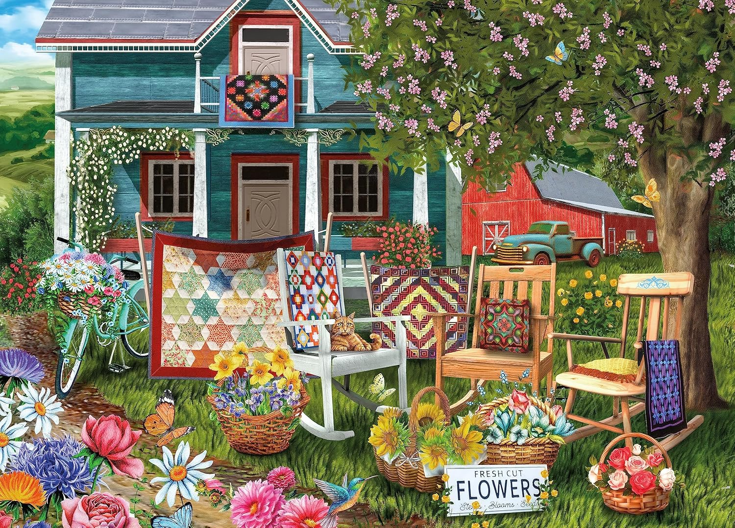 Ceaco - Colorful Quilts - 1000 Piece Jigsaw Puzzle image number 3