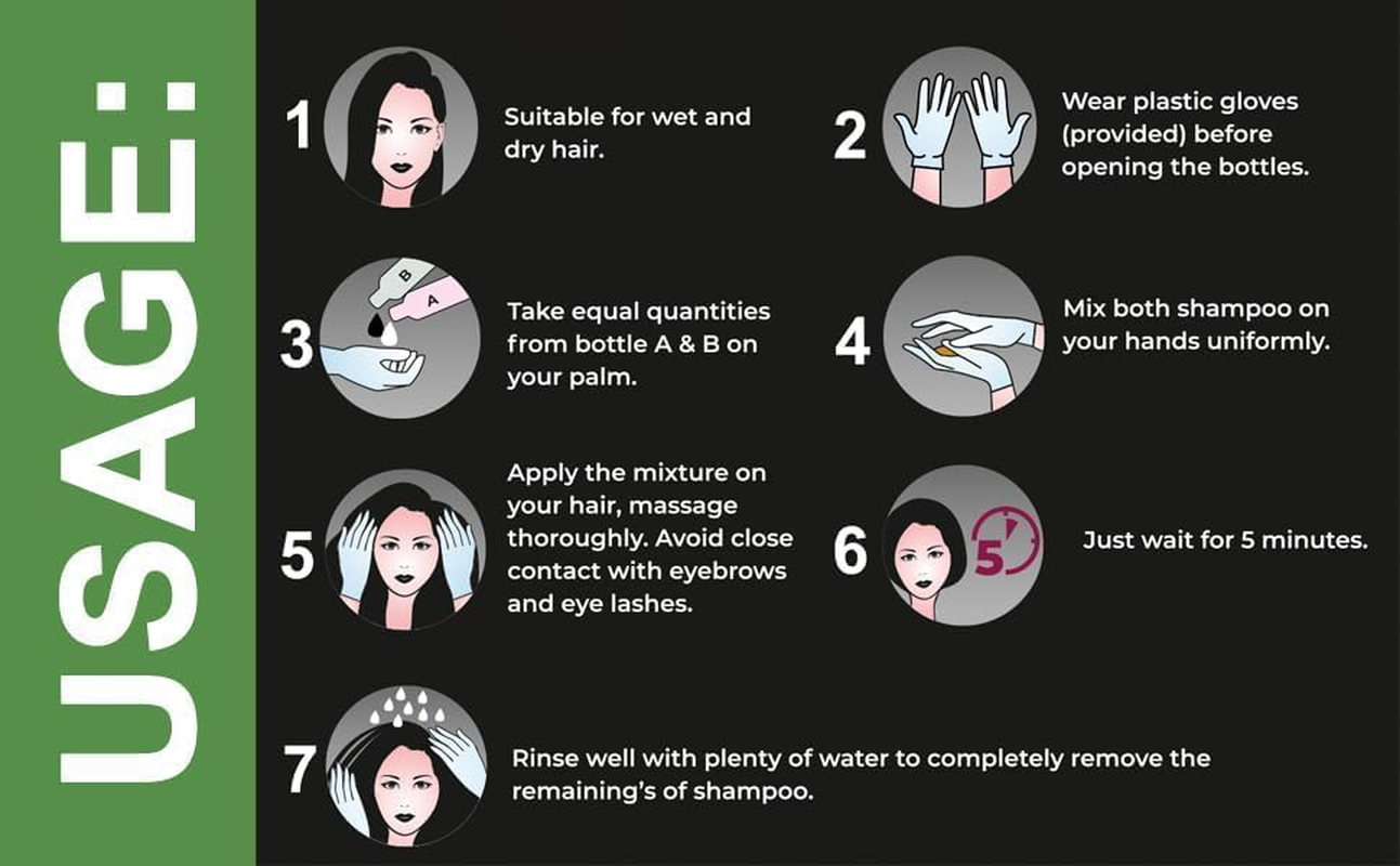 FRUIT VINEGAR Ammonia Free 10 Minutes Hair Color Colour Gel a + B 500 ML Each Black/Natural Black (H) image number 3