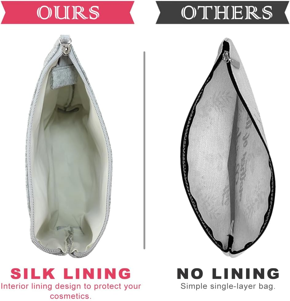 Blisswave Cosmetic Bag with Name, Feel Personalised Cosmetic Bag from a to Z, High-Quality Metal Zip, Exquisite Print Design, Lined, Personalised Gifts Women Girls - K image number 2