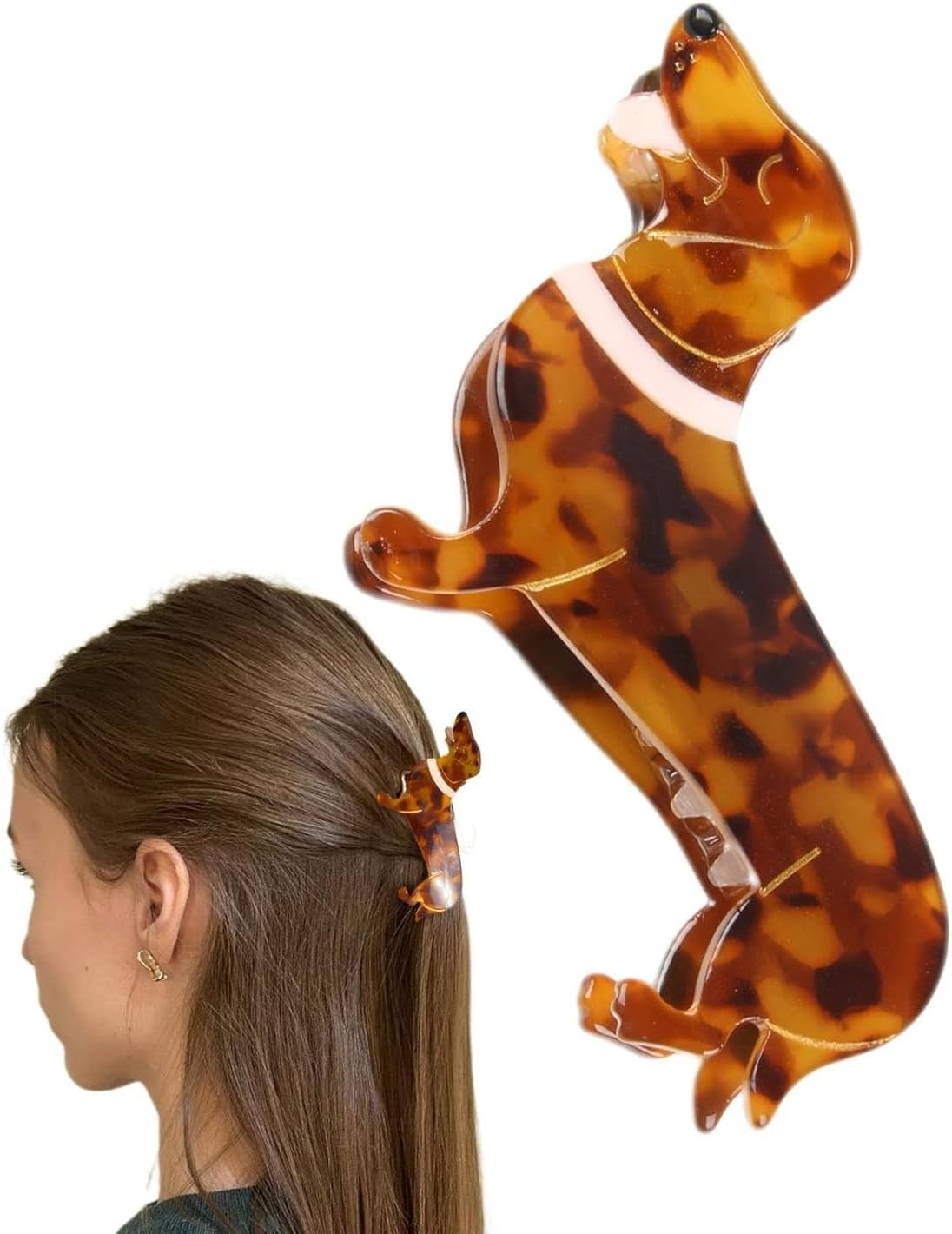 Dachshund Hair Accessories, Dog Shaped Hair Clip, Dog Dachshund, Cute Dog Hair Clips, Animal Hair Clips for Girls, Hair Styling Accessories image number 2