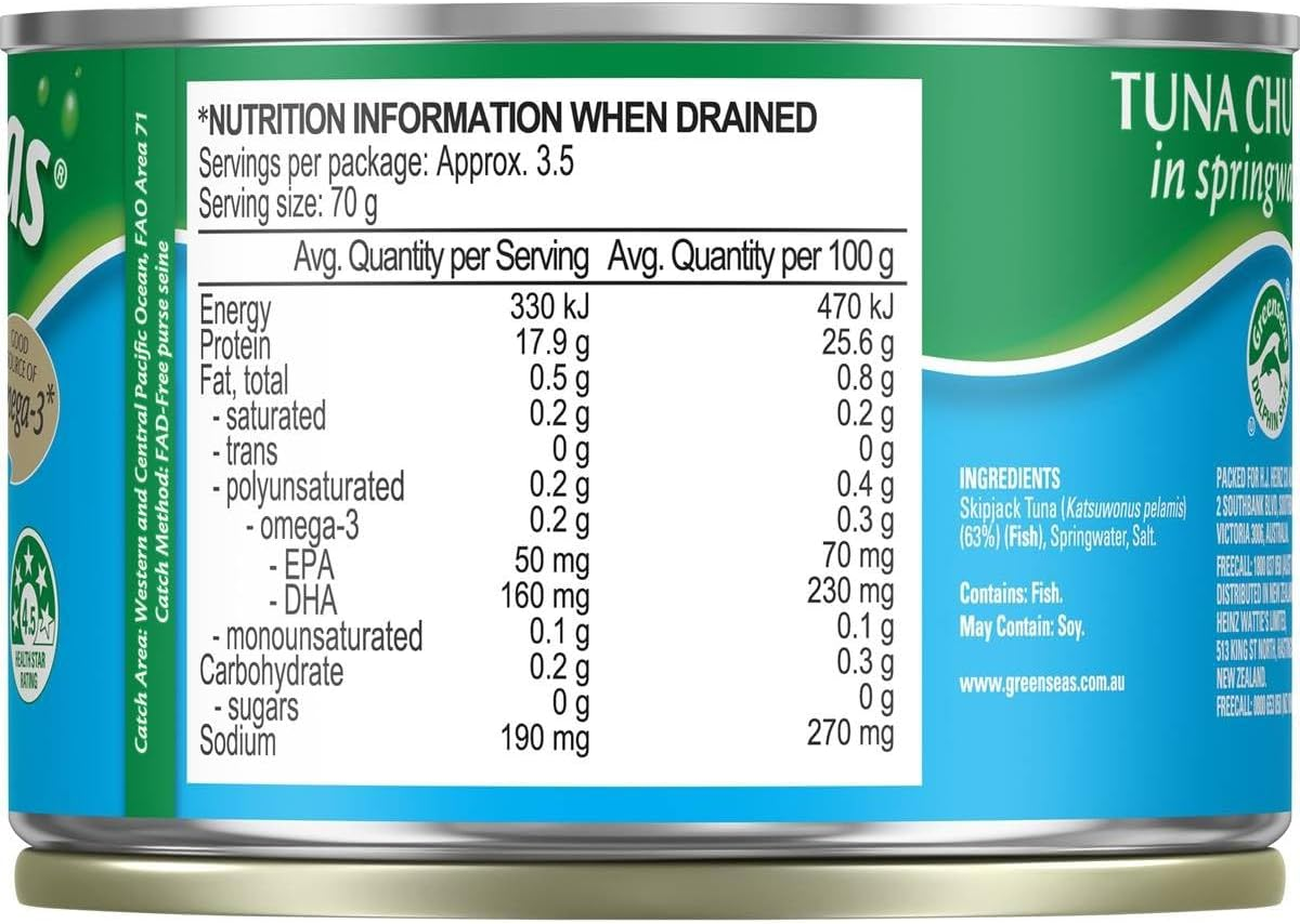Greenseas Tuna in Springwater, 425G (PX01233/G) image number 3