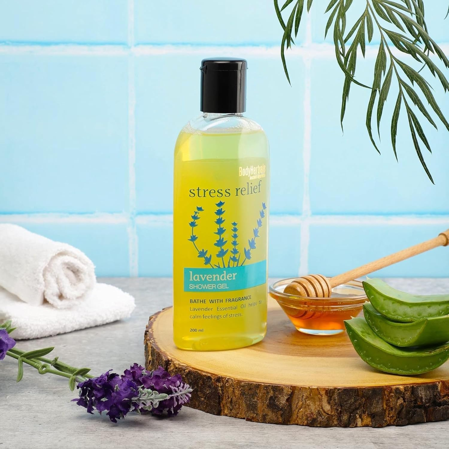 Bodyherbals Stress Relief, Lavender Shower Gel with Skin Conditioners (200Ml) Beauty, Bath & Shower, Soaps & Body Washes, Body Wash Gels image number 5