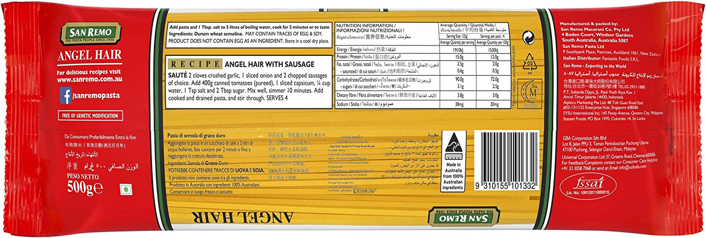 San Remo Angel Hair Spaghetti, 500G image number 6