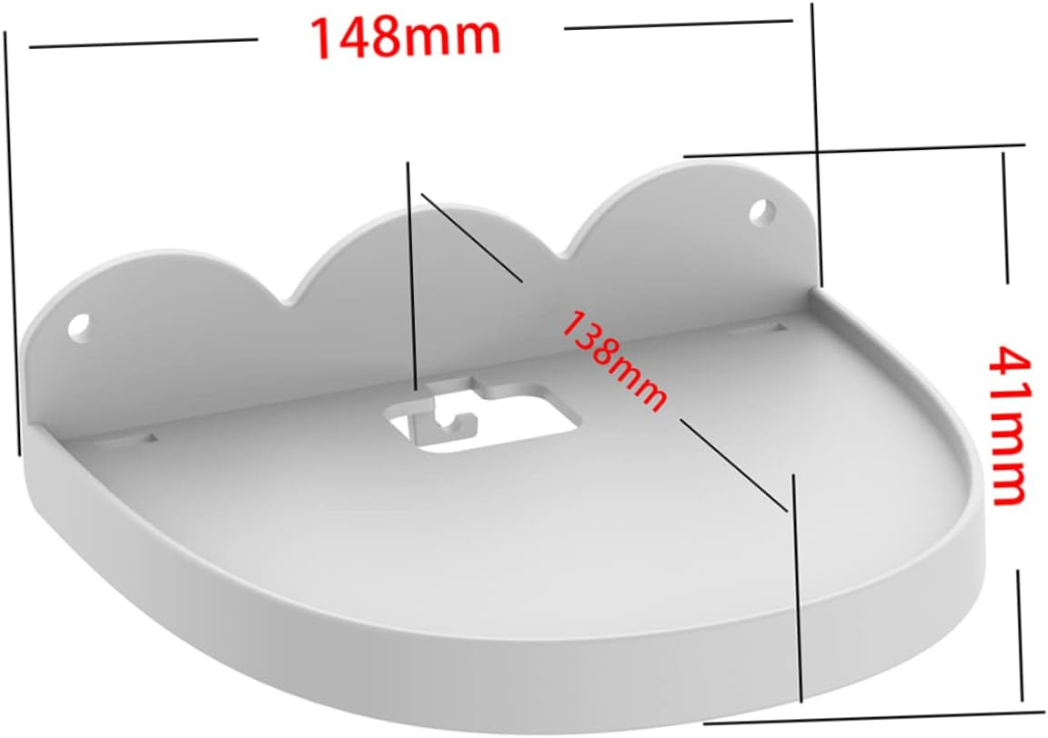 OSALADI Smart Speaker Shelf for Mini Wall-Mounted Audio Rack White Cord for Home Decor image number 3