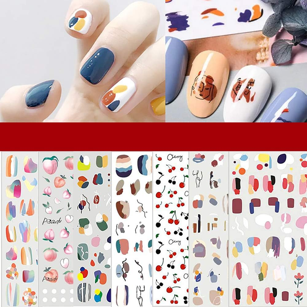 3 Pcs Exquisite Adhesive Nail Stickers 3D Art Graffiti Waterproof Durable Cartoon Children Nail Decals Decorations Ins image number 2