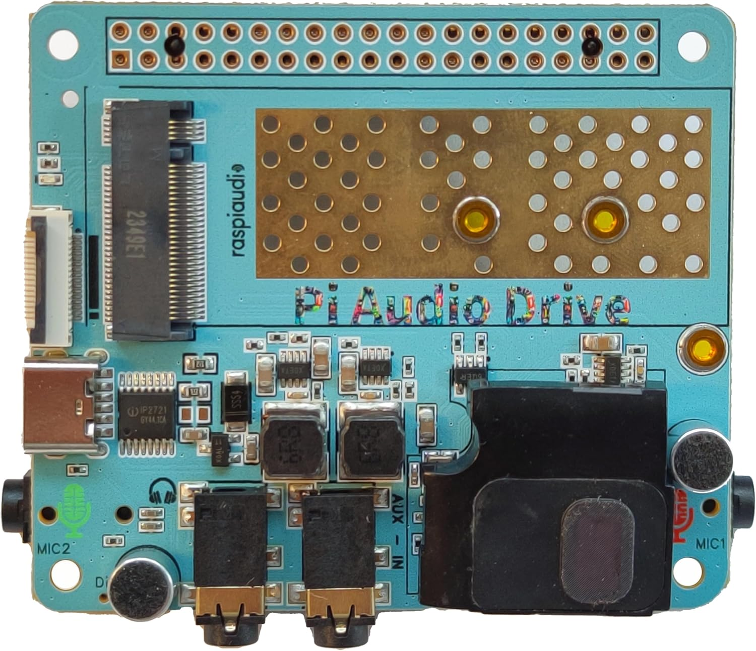 Audio DAC Hat Sound Card (Pi Audio Drive) for Raspberry PI4 All Models Pi Zero / Pi3 / Pi3B / Pi3B+ / Pi2 / Better Quality than USB