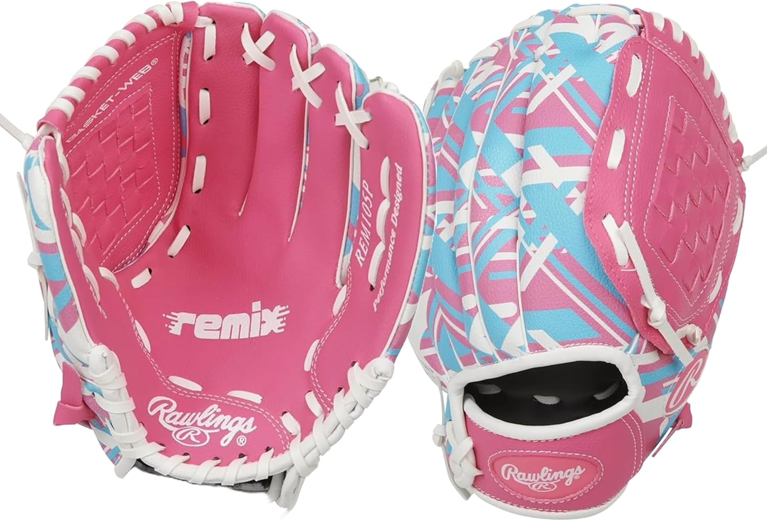 'Rawlings | Remix T-Ball & Youth Baseball/Softball Glove | Sizes 9'' - 10.5'''