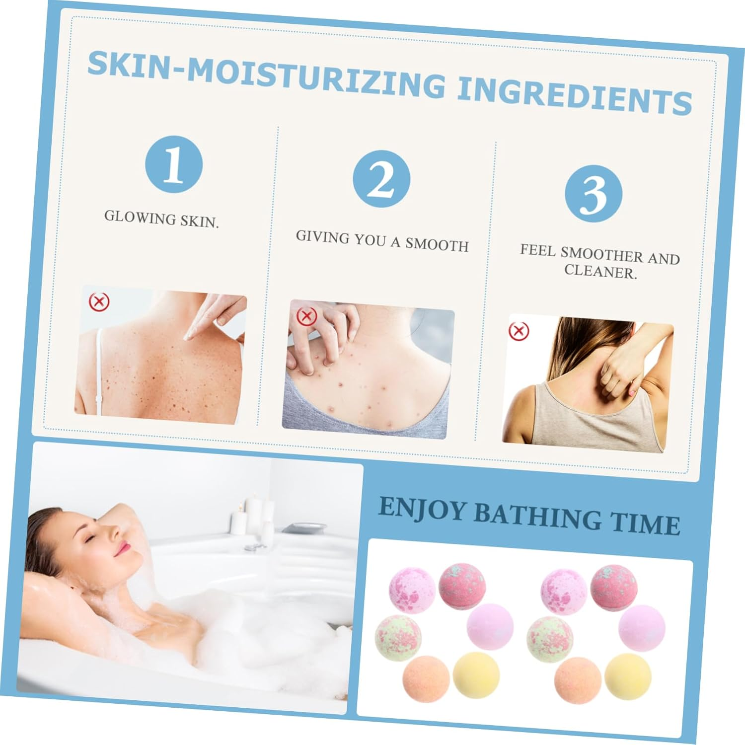 12Pcs Spa Quality Balls Natural Ingredients for Women Refreshing Body and Skin Treatment image number 4