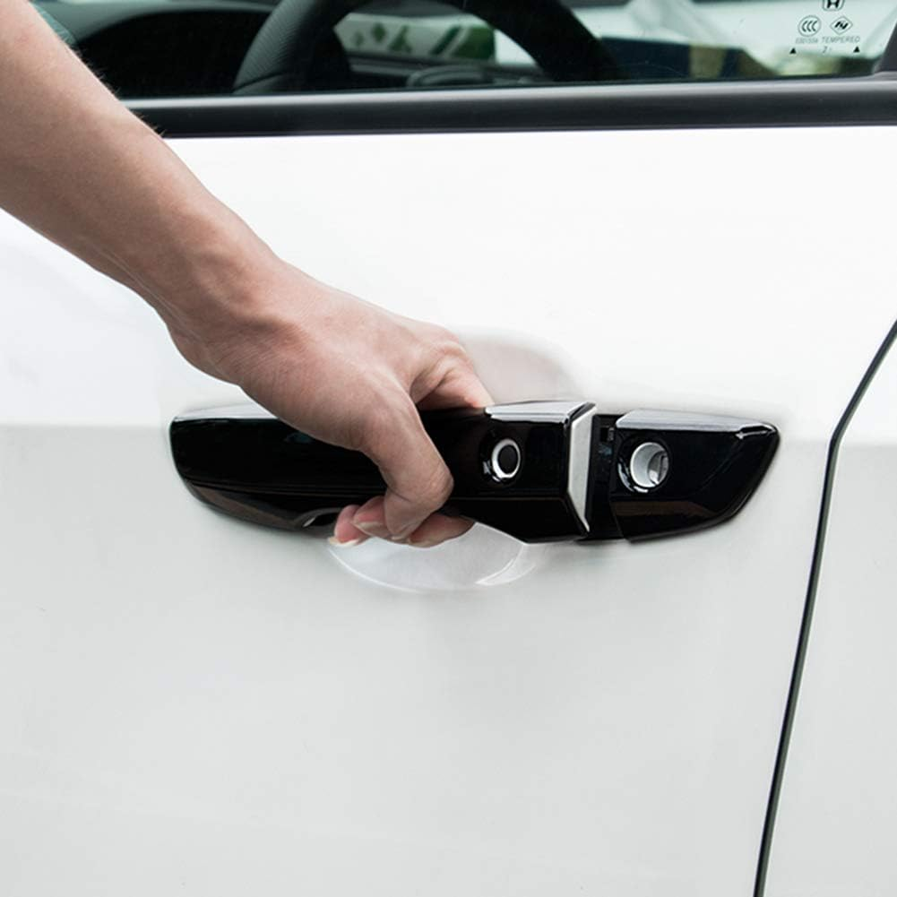 Exterior Door Handle Cover Trim for Honda Civic 10Th Gen Accessories 2016 2017 2018 2019 2020 2021 with Smart Keyhole (Glossy Black) image number 2