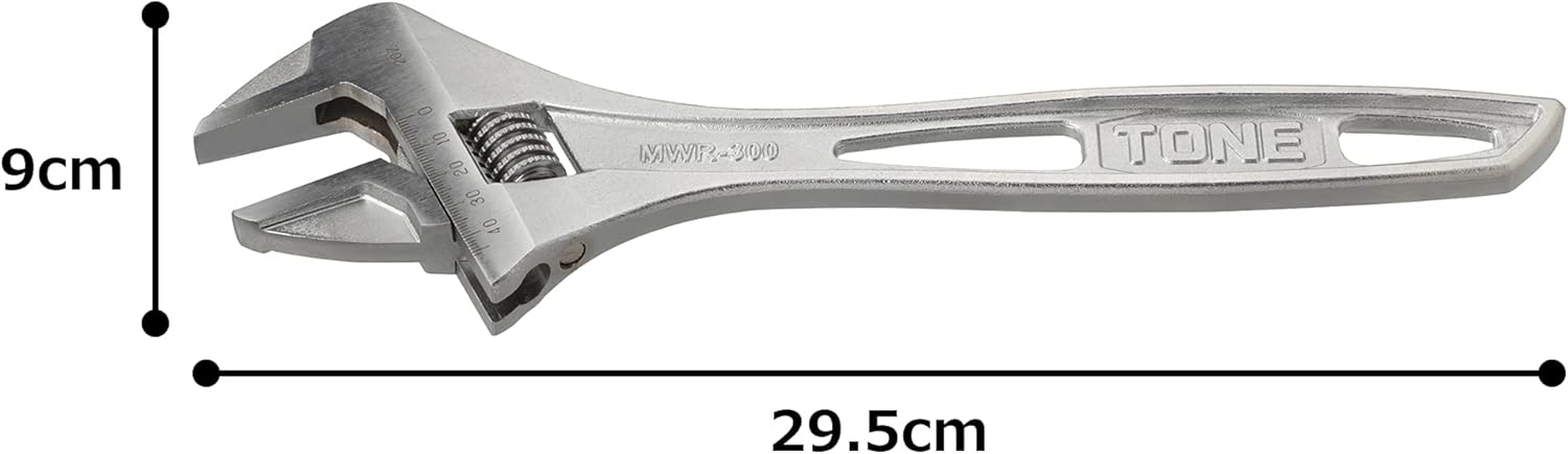 TONE MWR-300 Monkey Wrench (With Graduation) Total Length 11.8 Inches (300 Mm) image number 3