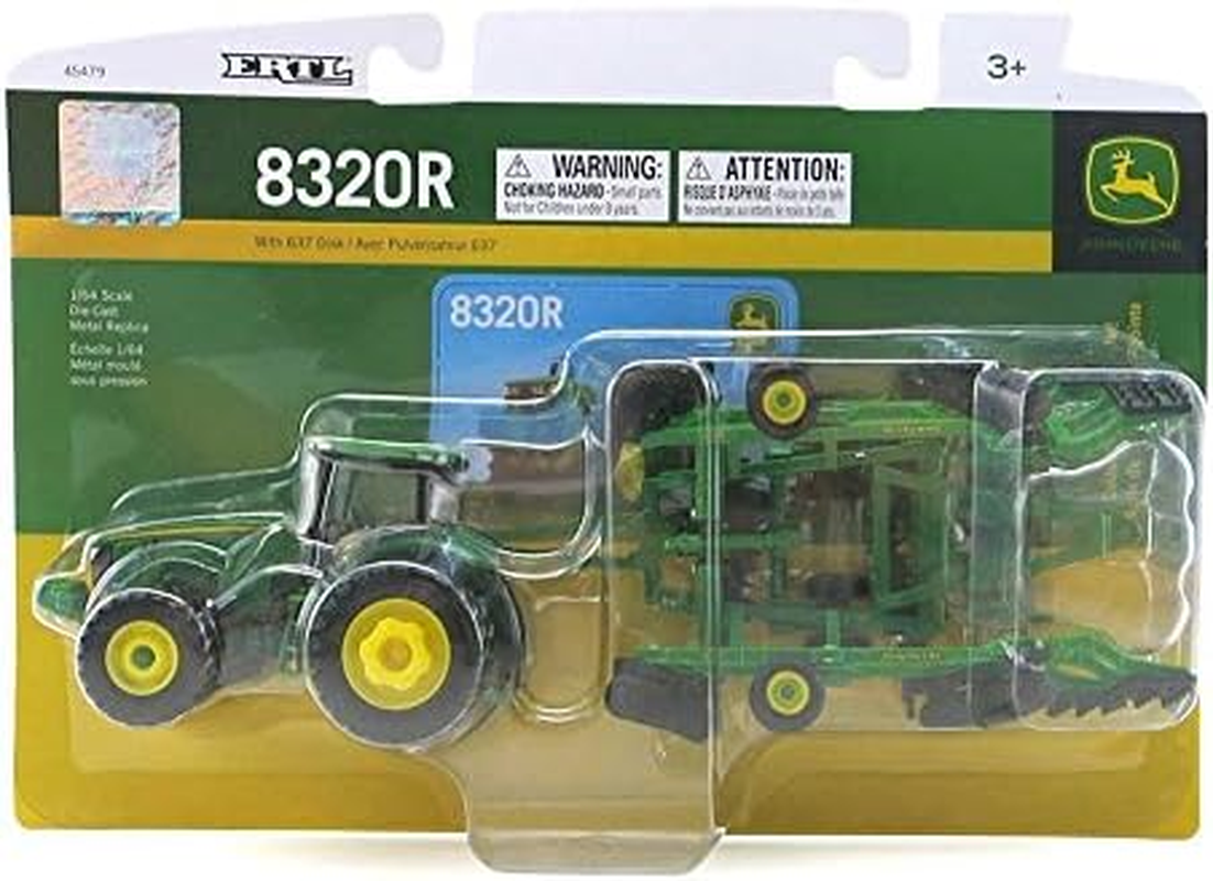 Ertl John Deere 8320R Tractor and Model 637 Disk Set, 1:64 Scale image number 1