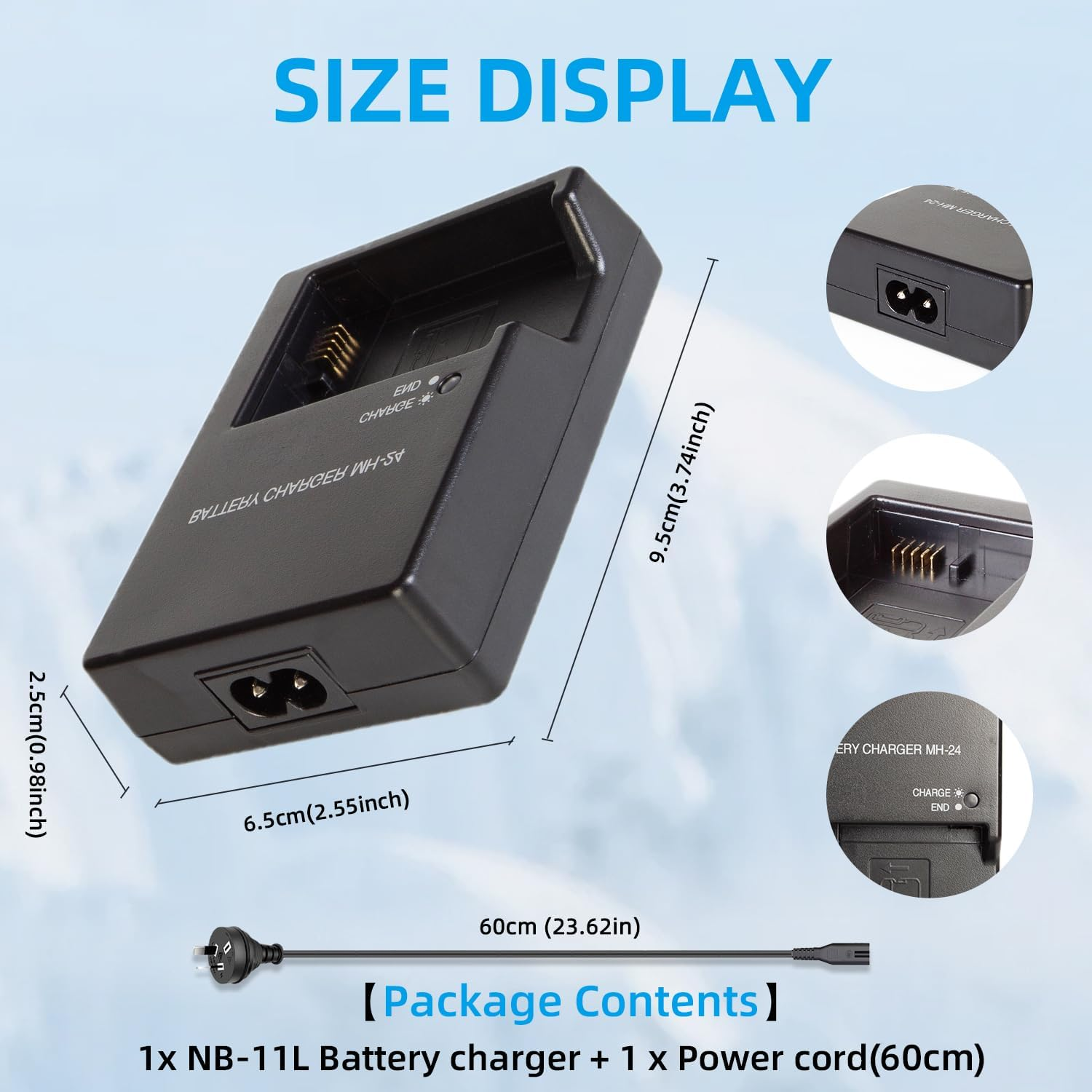 OCOIXINH MH-24 Battery Charger for EN-EL14 En-El14A Battery Compatible with Nikon D3100, D3200, D3300, D3500, D3400, D5100, D5600, D5200, D5300, D5500, Coolpix P7000, P7100, P7200, P7700, P7800 image number 4