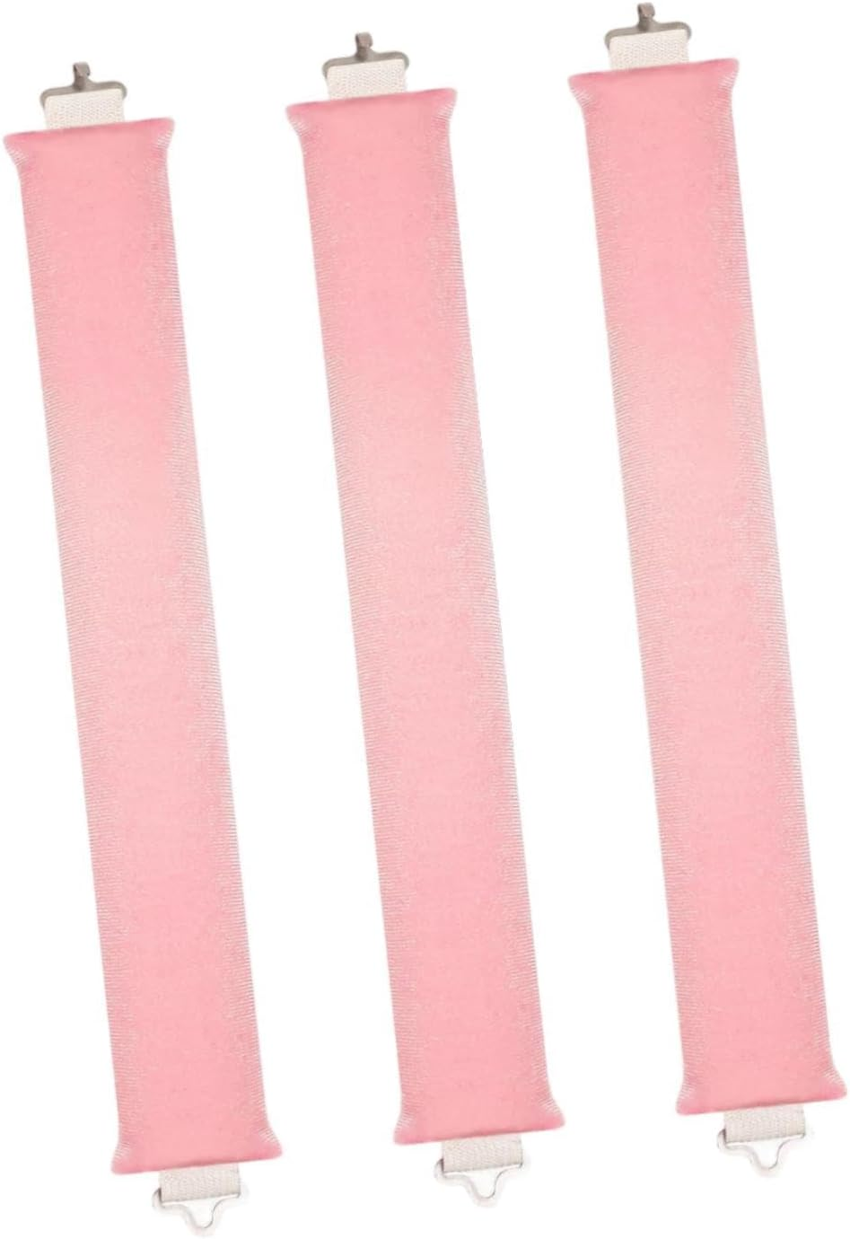 "Abbraccia" 3 Pieces Overnight Blowout Rods Heatless Curling Rods Curling Headband Soft Lazy Practical Overnight Wavy Curlers, Pink - Black image number 2