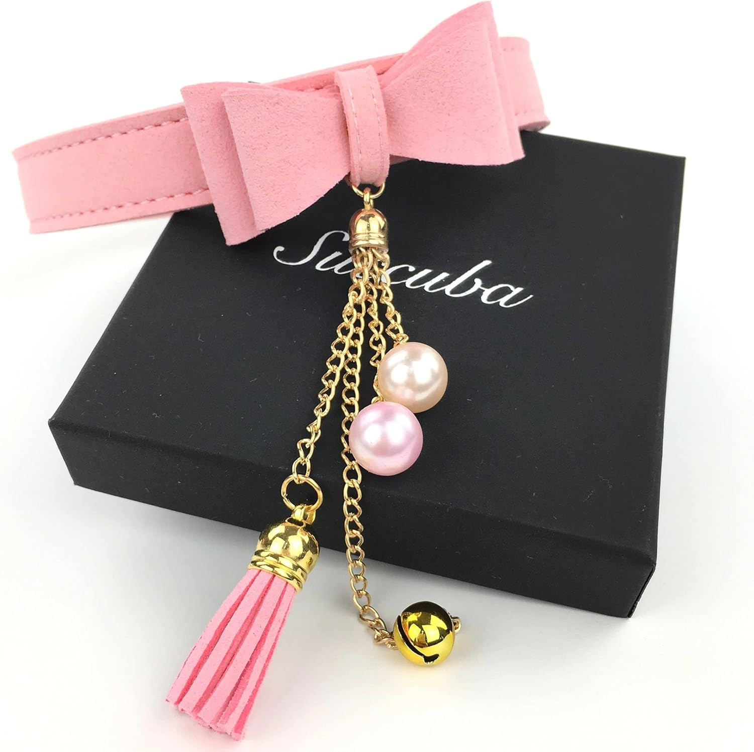 Bell Choker Collar Necklace Lolita Bow Collar Cat Kitty Velvet Necklace