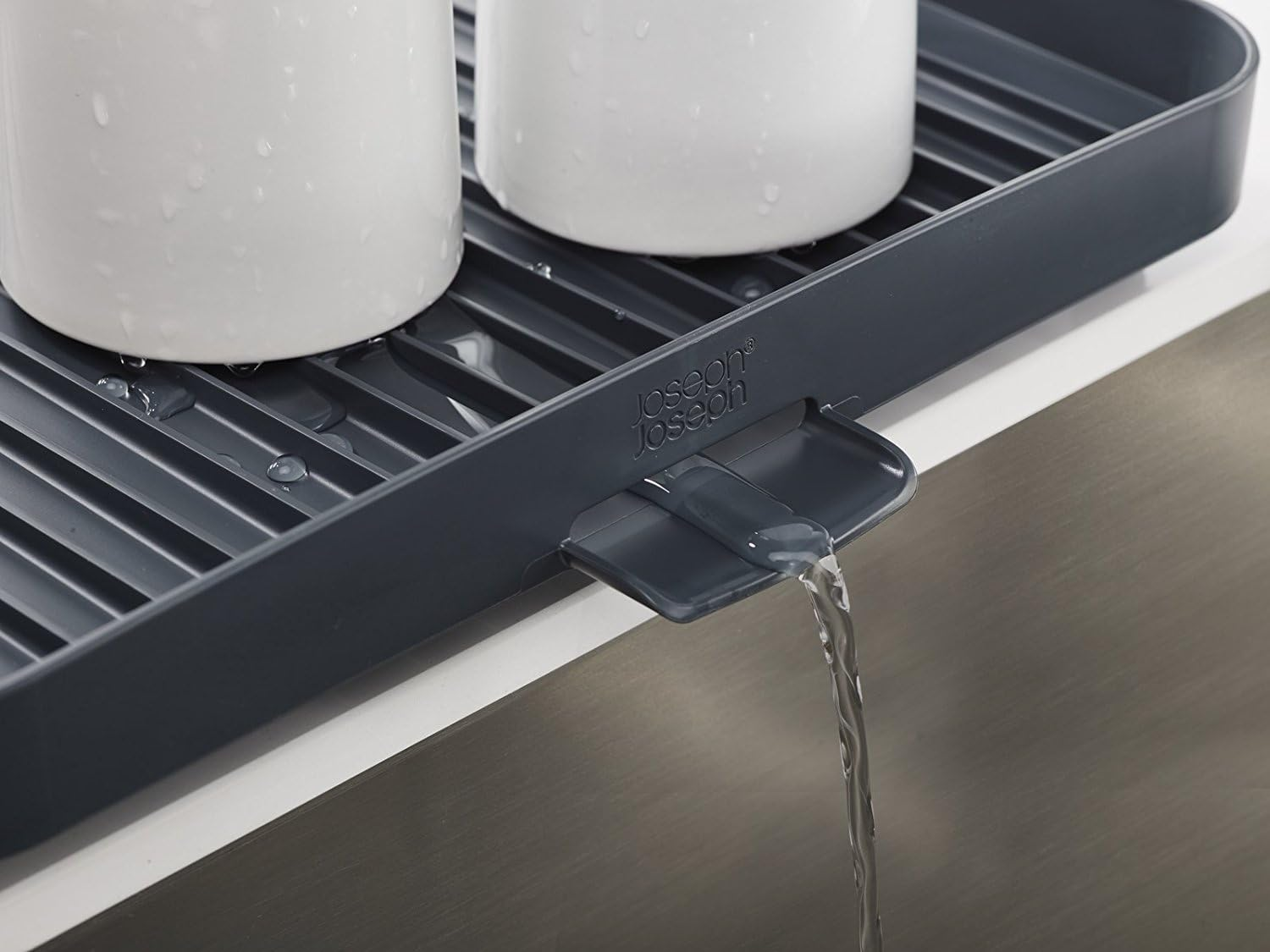 Joseph Joseph Y-Rack 2-Tier Dish Drainer - Grey image number 1