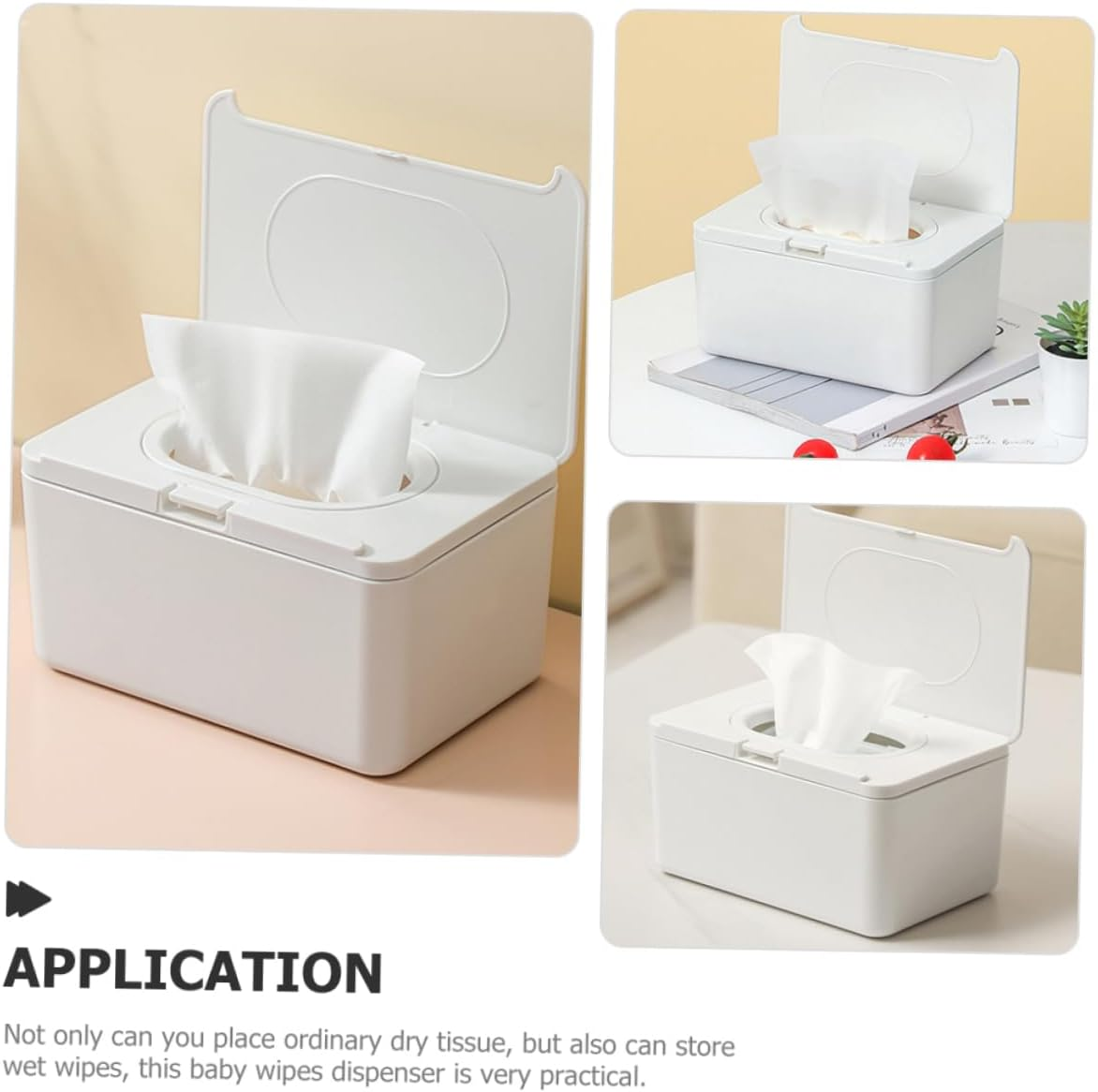MAGICLULU Wipes Dispenser Plastic Wipe Holder Tissue Container Modern Style Tissue Box Bathroom Storage Organisation image number 2