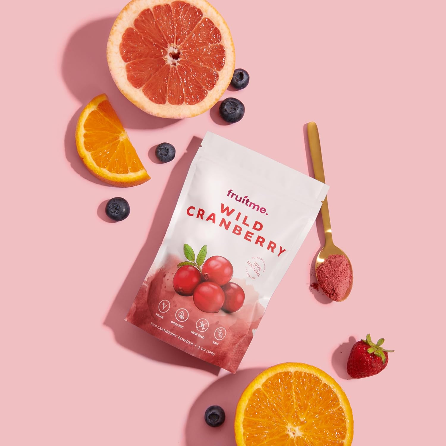 Raw Certified Organic 100% Wild Cranberry Powder Freeze-Dried 100G - Unsweetened Nutrient Dense Cowberry Superfood - Lingonberry Superfruit by Fruitme image number 3