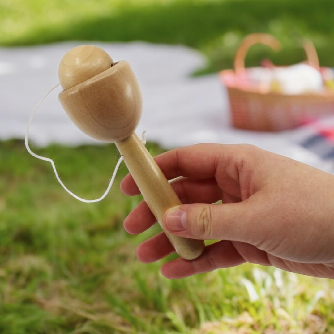 House of Marbles Wooden Cup and Ball, a Traditional Victorian Hand-Eye Coordination Toy of Skill, Dexterity and Fun for Kids Who Play Throw and Catch to Learn Balancing and Control image number 2