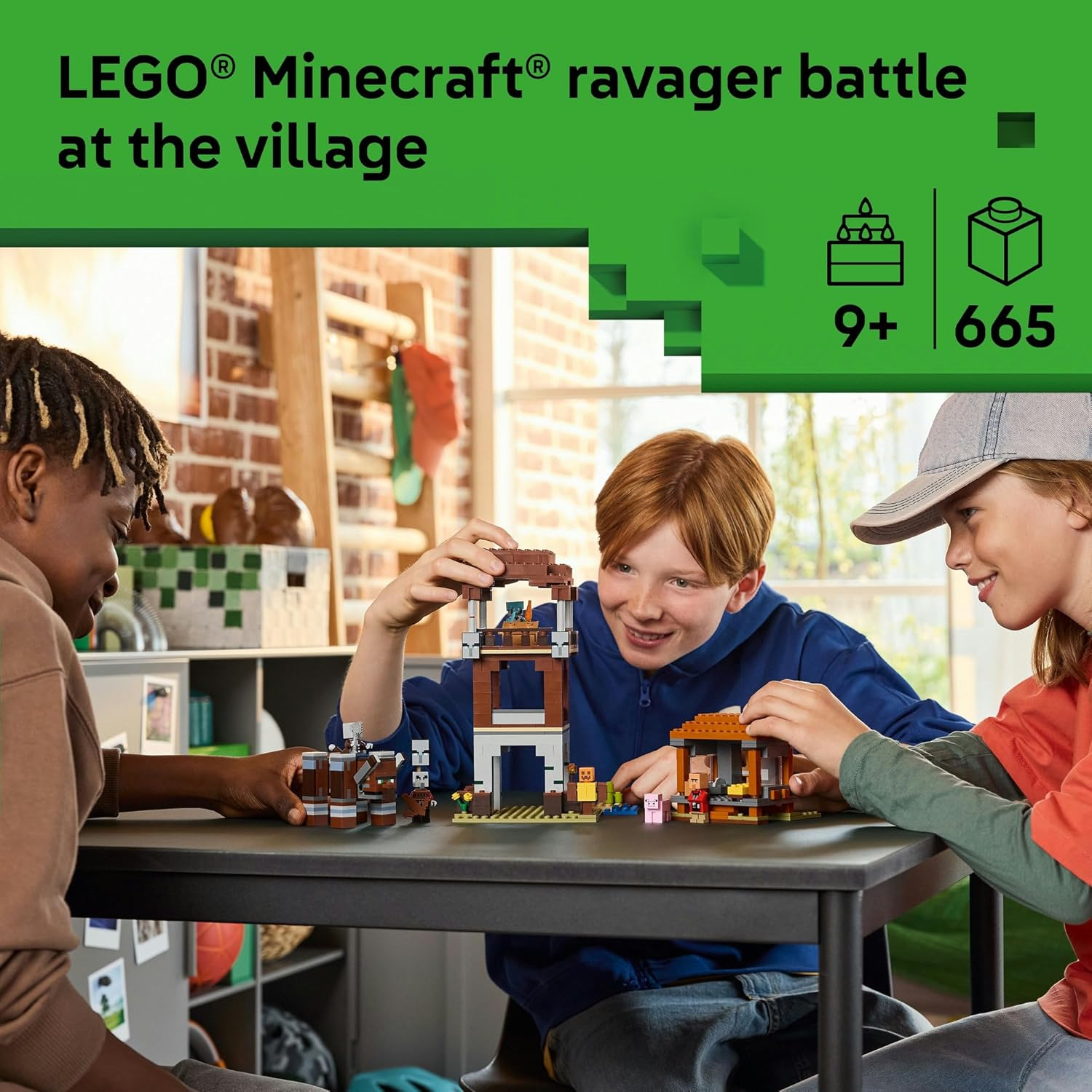 LEGO&reg; Minecraft&reg; the Pillager Outpost and Ravager 21278 Village Fortress Building Toy for Kids, Popular Posable Figures, Creative Gaming Decor, Toys for Gamers, Imaginative Play for Boys and Girls image number 3