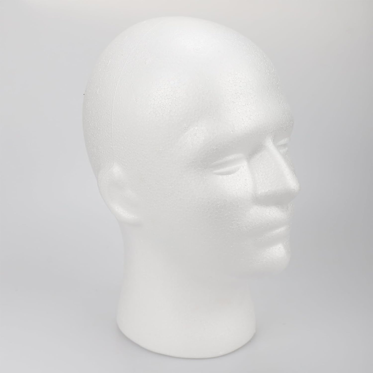 Male Head Model Foam - Mannequin Display Hairpieces Stand Holder - Male Wig Display Mannequin Head, Hat Display Mold, Cosmetics Model Head Wig Display for Hats image number 4